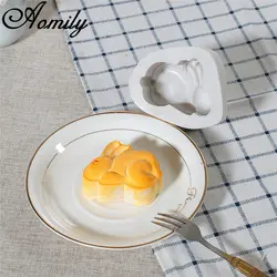 Aomily 3D кролика Fondant (сахарная) силиконовая форма для выпечки китайских пирожных лампы в форме свечи формы для сладких Изделий Инструмент