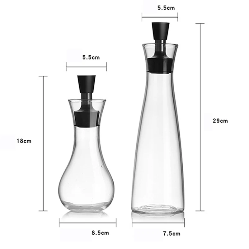 garrafas de óleo de vidro cruet pourer bico decanter dispensador de vinagre de óleo garrafa molho recipiente ferramentas de cozinha