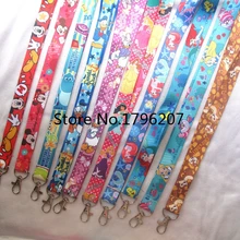 10 PCS Cartoon princess mickey minnie mix Neck Strap Lanyard Mobile Phone Charms Key Chain ID Badge Key Chains A-122