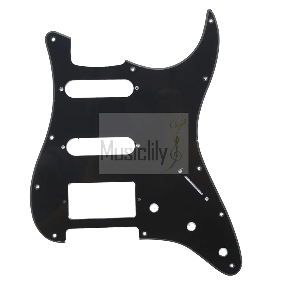 

Black 1Ply HSS ST Guitar Pickguard & Back Plate Set For US/Mexico Standard FenderStrat Modern
