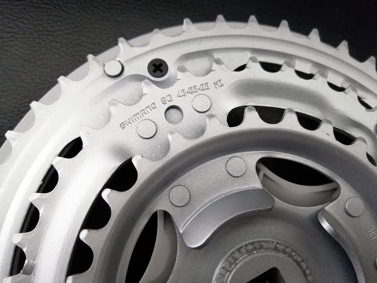 Шатун для горного велосипеда Shimano M171 6S 7S 8S 24 скорость серебро 48T 38T 28 T/черный 42T 34T 24T