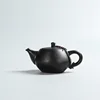 Théière créative en poterie noire faite à la main, théière en céramique Vintage service à thé Kung Fu chinois bouilloire, articles à boire ► Photo 3/5