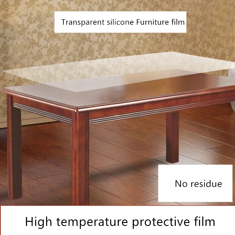  Furniture foil Transparent solid wood dining table Marble coffee table glass desk protective film P