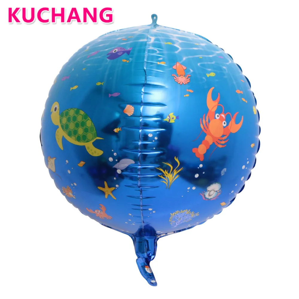 

20pcs 22inch 4D Ocean World Blue Foil Balloons Crayfish Shark Kid's Birthday Party Children's Day Baby Shower Decorations Toys