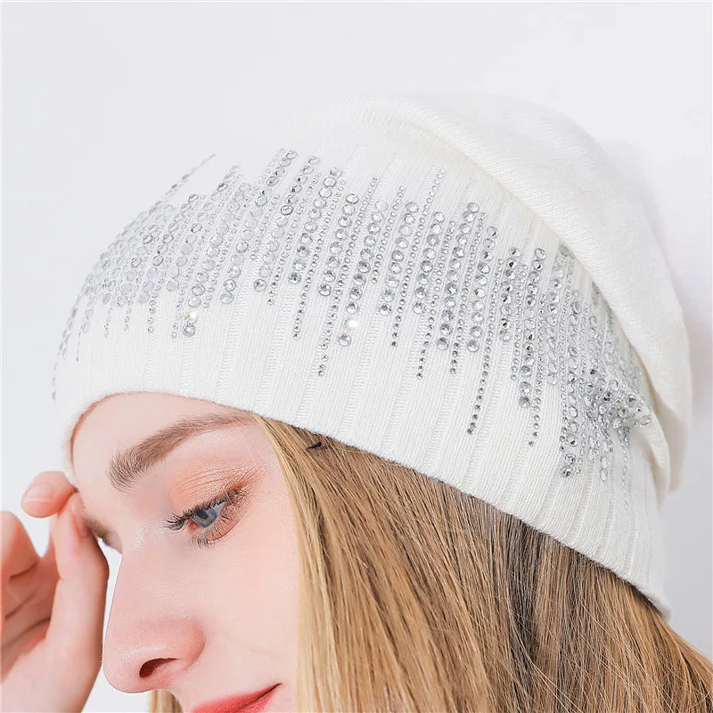 Xthree теплая женская зимняя шапка с помпонами из лисы вязаная кашемира Gorro