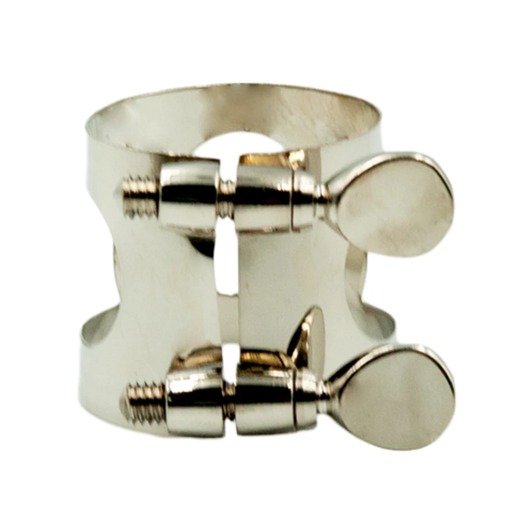Light of Musical Store-1 Piece Metal Ligature Clip Clamp for Saxophone Mouthpiece Silver