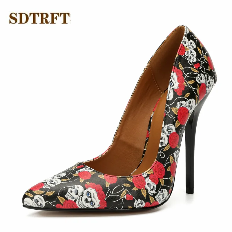 

SDTRFT sexy single shoes pointed toe 14CM thin high-heeled shallow mouth dress pumps Crossdresser Stilettos zapatos mujer