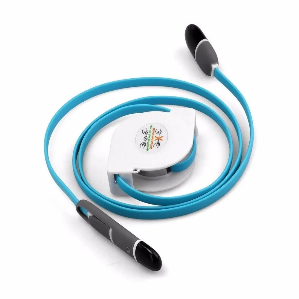 blue retractable cable