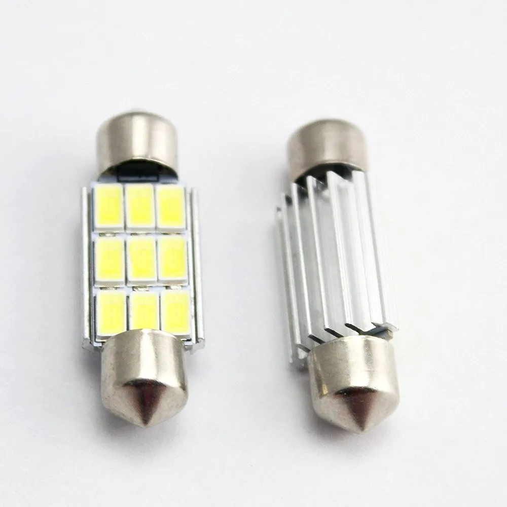 10x36 мм/39 мм/41 мм Festoon Dome 6418 C10W 9 SMD 5630 Светодиодный Шина CAN автомобиль светодиод номерной знак Чемодан считывающая головка свет лампы 12 V белого цвета