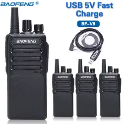 4 шт. 2019 Baofeng BF-V9 5 В USB быстрая зарядка рация UHF 400-470 МГц радио коммуникатор трансивер обновление BF-888S