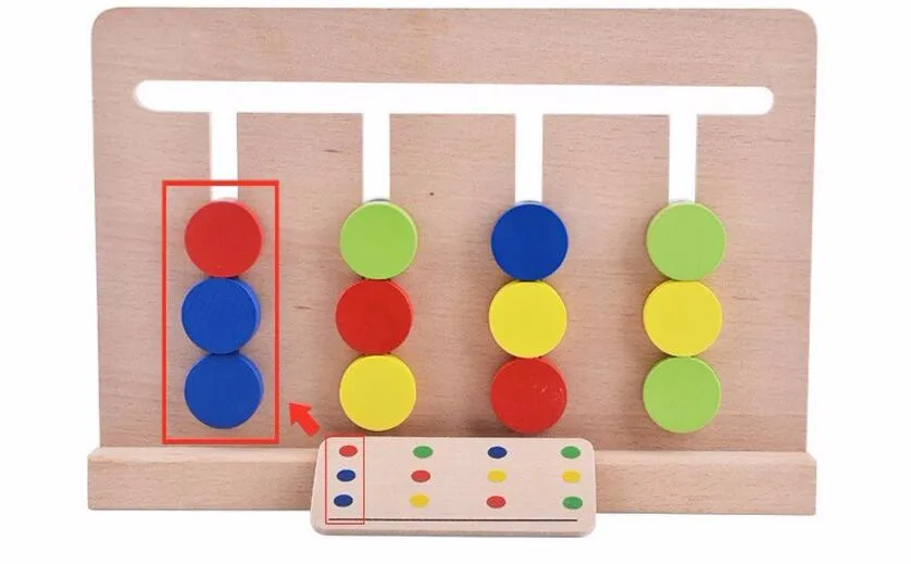 Детские игрушки из материала Монтессори, четыре цвета, подходящая игра для раннего детского образования, Дошкольное обучение, обучающие игрушки
