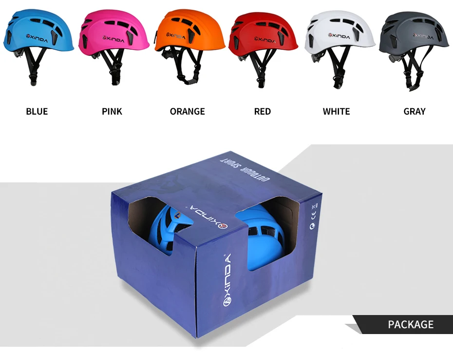 Escalada ao ar Equipamentos de Resgate de Montanha Montanha para Expandir Capacete de Segurança Xinda Livre Downhill Capacete Espeleologia para Expandir Espeleologia Trabalho Capacete 3 High Quality Esporte e Lazer