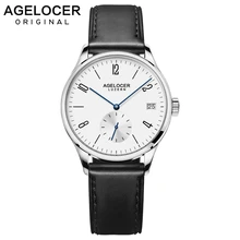 Agelocer Luxe Merk Mode Vrouwen Horloges Lederen Horloge Automatische Horloge 1202A1