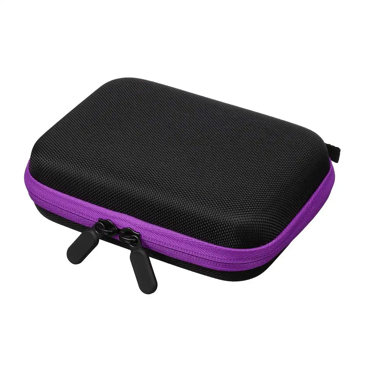Фиолетовый 12 Bottles 10ml Essential Oils Box Storage Bag Organizer Cosmetics Aromatherapy Holder Container Portable Travel Carrying Case - Цвет: Фиолетовый