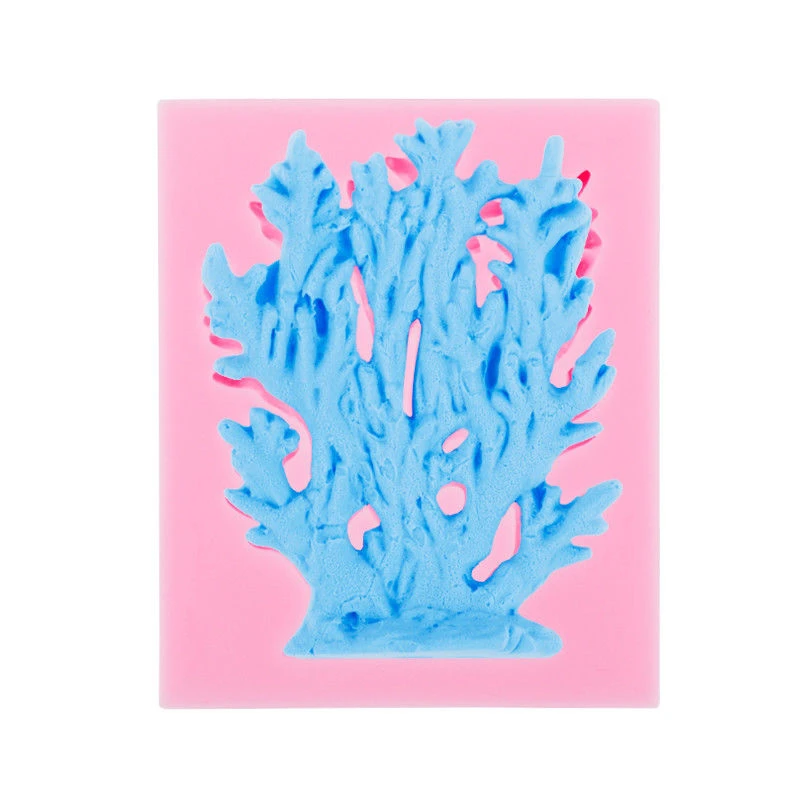 JX-LCLYL 3D Coral Silicone Mold Fondant Sugarcraft Mould Cake Chocolate Decor Mold Tool