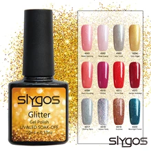 

SLYGOS 10ML Soak Off UV Nail Gel Polish Glitter Neon Colors Gel Polish UV Nail Polish Sequins LED UV Curing Nail Lacquers