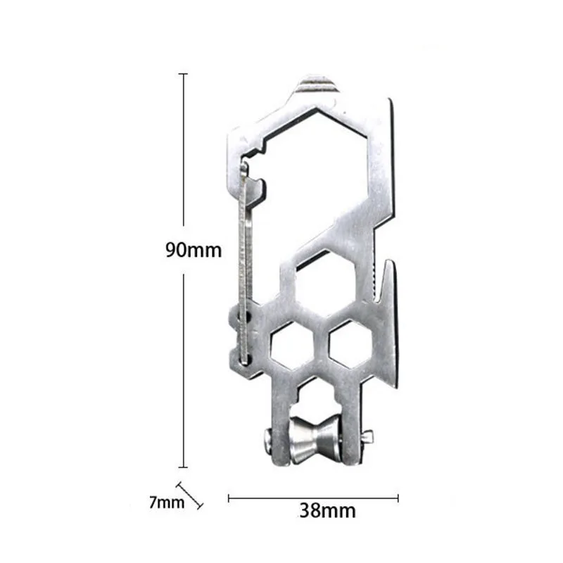 Открытый Карабин из нержавеющей стали открывалка веревка висячий шкив Пряжка шестигранный ключ Para-Biner полиспаст многофункциональные EDC инструменты