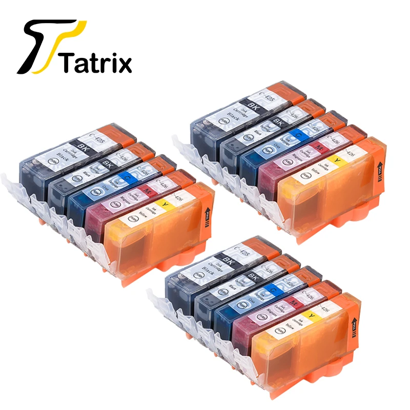 15PCS For Canon 425 426 PGI-425 CLI-426 Compatible Ink cartridge For Canon PIXMA IP4840/IP4940/IX6540/MG5140/5240/5340 Printer 