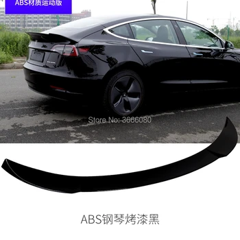

Car Accessories ABS Plastic Unpainted Color Exterior Rear Trunk Boot Wing Spoiler For Tesla model 3 2017 2018 2019 2020