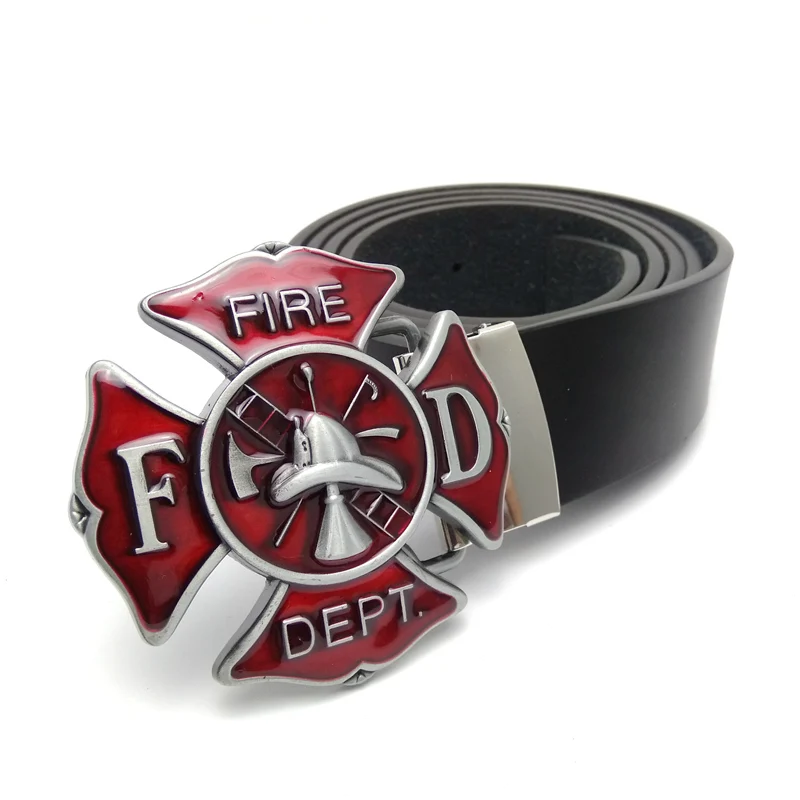 Bomberos Cinturon Hombre New Fashion Mens Belts PU Leather FireFighter