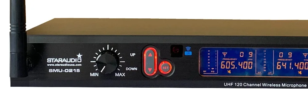 2ch uhf wireless stage handheld mic system