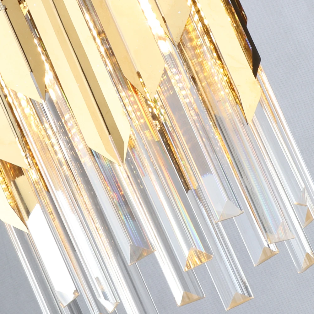  Small round gold crystal led modern chandelier lighting for kitchen dining room bedroom bedside lig - 32985031606