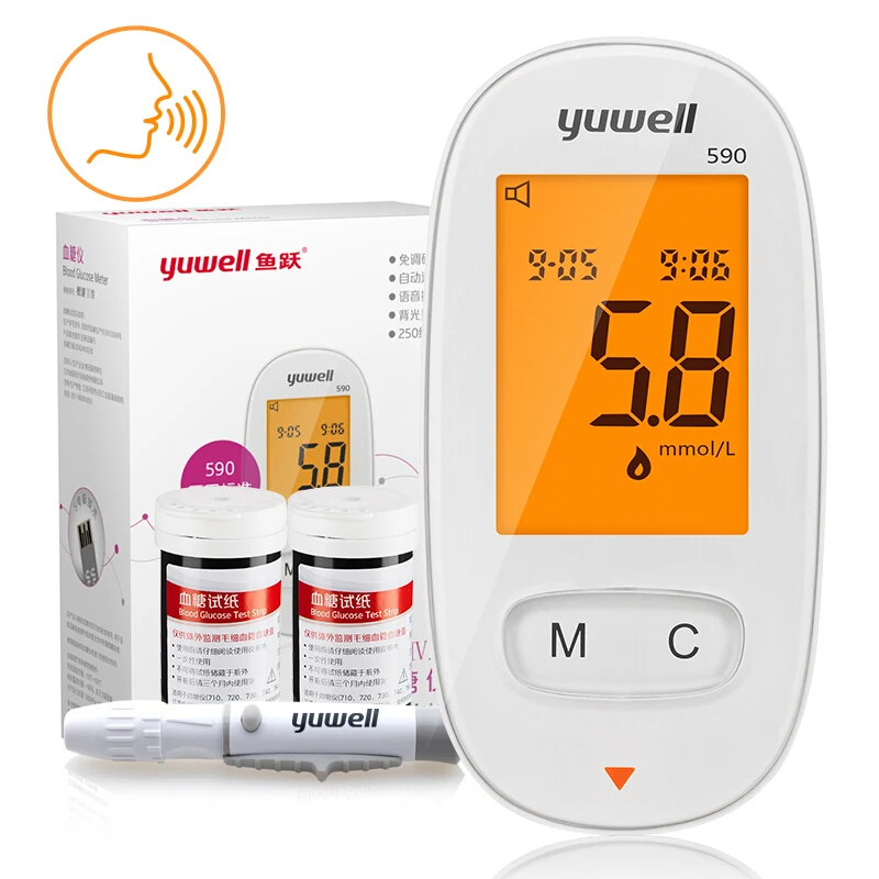 strips blood test yuwell glucose Glucometer Diabetic Blood Glucose Medical yuwell Meter Kit