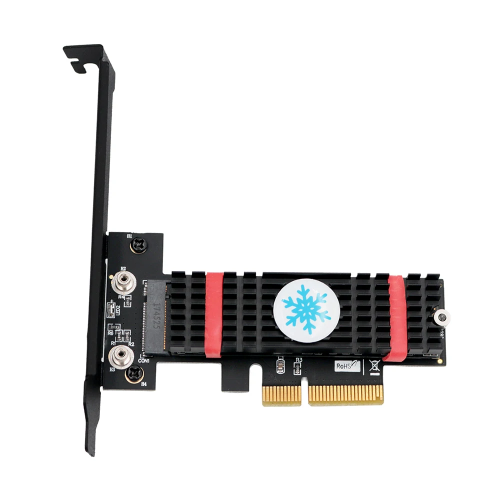 Адаптер PCIE для M2 Raiser PCI Express 3,0X4 для M.2 NVME SSD M KEY PCIE M2 Riser Card Adapter+ низкопрофильный кронштейн M.2 Heatsink