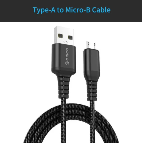 ORICO USB кабель Scharge Micro-USB-A кабель 1 м/3 фута зарядный шнур черный/красный кабель синхронизации для смартфонов и планшетов - Цвет: Micro B Black  MTK