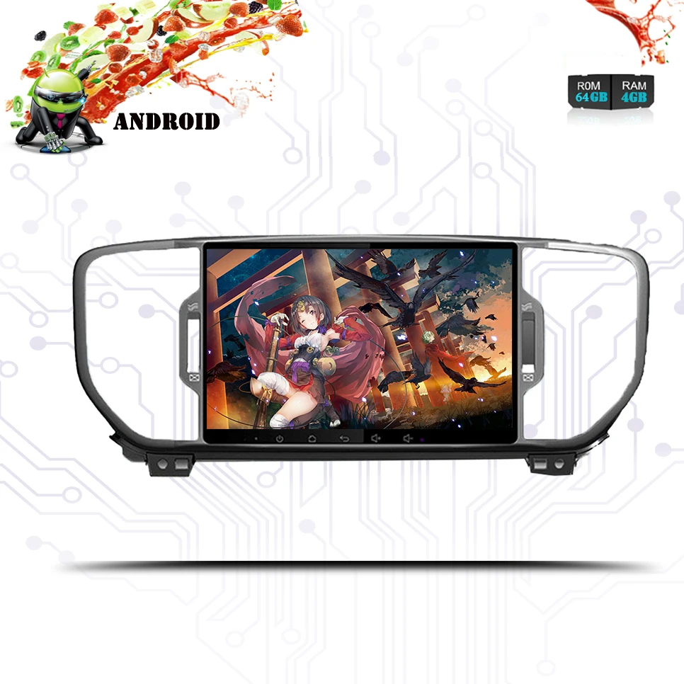 Perfect Auto Octa core Android 9.0 car dvd player FOR KIA sportage 2016 2017 2018 kx5 car gps audio multimedia auto stereo Audio PC 1