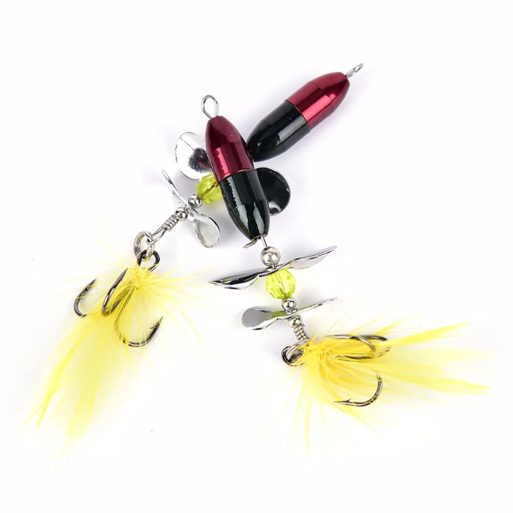 Artificial Ice Fishing Lures Long Casting Spinner Bait Metal Fishing