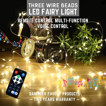 

Multi-function lamp AC85-265V LED long Music tree vine string light4LED remote Control LED Music String Light Holiday Decoratior