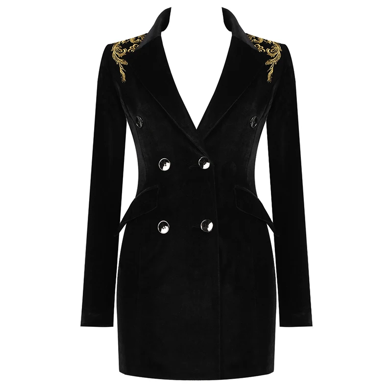 New Arrival Women Fashion Blazers Sexy Double Breasted Coat Outwear Full Sleeve Winter Women Blazers