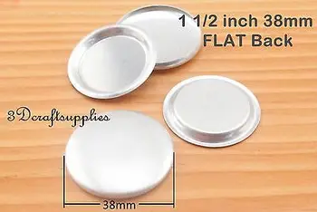 

25 sets of cover button 1 1/2 inch (38mm) Size 60 Self cover buttons Flat back