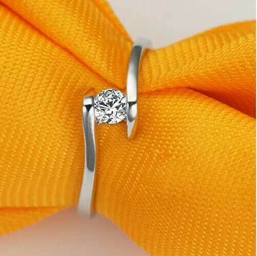 0.5Ct 5 0 мм тестовое положительное кольцо из моиссанита с бриллиантом