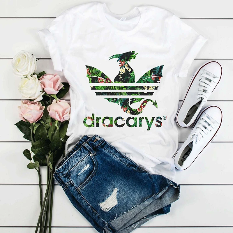 

Dracarys t shirt for Women Game Of Thrones Aesthetic tshirt Mother of Dragon Daenerys Vintage Harajuku Clothes Khaleesi Camiseta