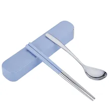 Набор из 2 предметов высококлассная столовая посуда из нержавеющей стали столовые приборы ложка палочки для еды посуда De Cocina Sendok Garpu набор