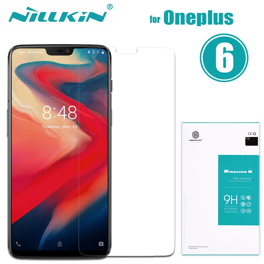 

Nilkin For Oneplus 6 Tempered Glass Screen Protector Nillkin For Oneplus 6 Glass Cover 2.5D 9H Antiscratch For One plus 6 Film