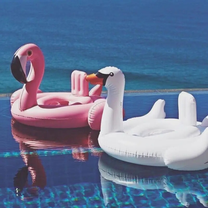 

FREE SHIPPING baby pink flamingo water pool float, swan inflatable swimming ring baby pool float