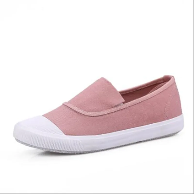 

Women's shoes 2018 new white canvas shoes spring summer white casual shoes female students comfortable breathable flat shoes