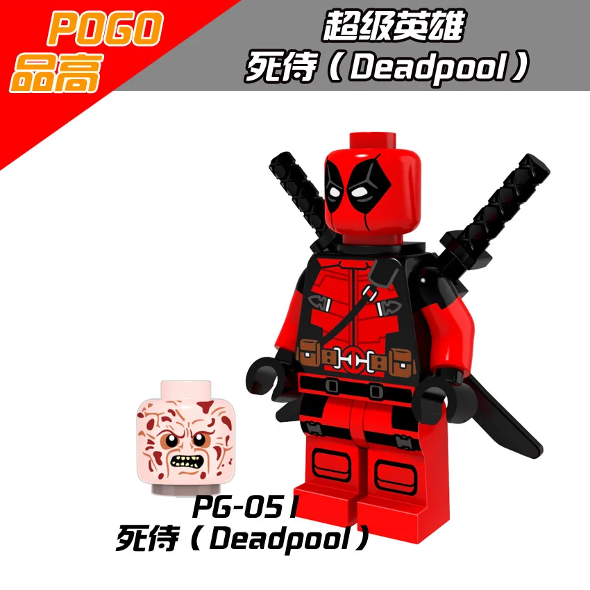 Одиночная продажа PG051 Дэдпул супер heros строительные блоки детские подарочные
