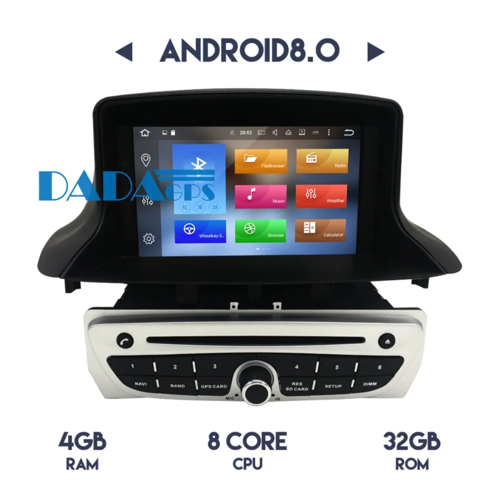 Perfect Newest Android 8.0 7.1 Car Radio DVD Player GPS Navigation for Renault Megane 3 Fluence 2009-2015 Audio Stereo Unit Multimedia 1
