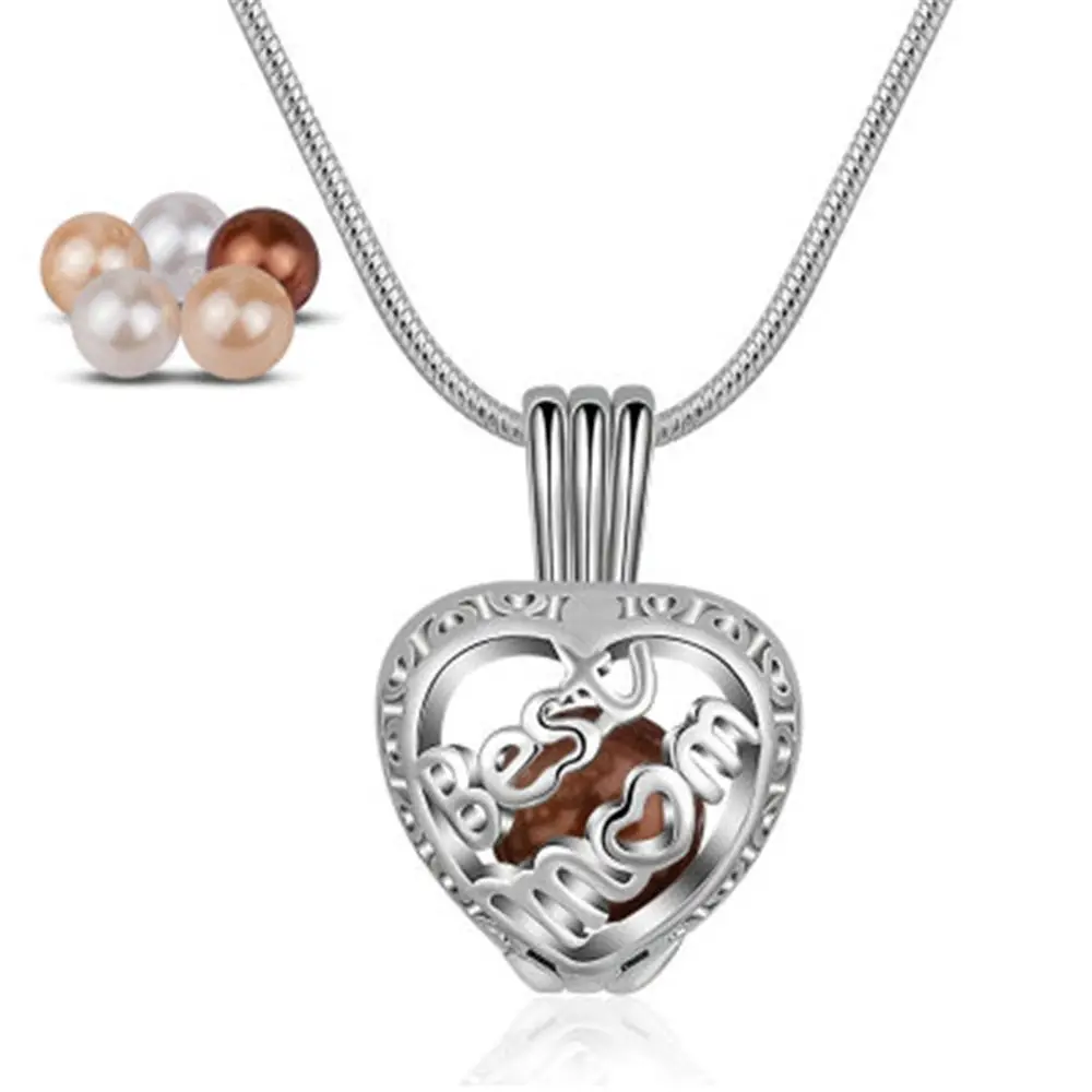 

Glamour Lady Heart Shaped Silver Letter Pendant Necklace for Women Long Chain Charm Pendants Valentine's Day Party Birthday Gift