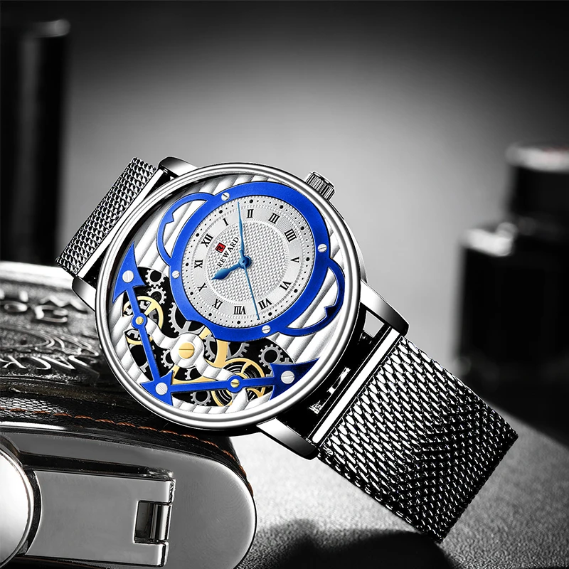 Награда новые спортивные мужские s часы лучший бренд класса люкс стальной ремень кварцевые часы водонепроницаемые большой циферблат золотые часы мужские Relogio Masculino
