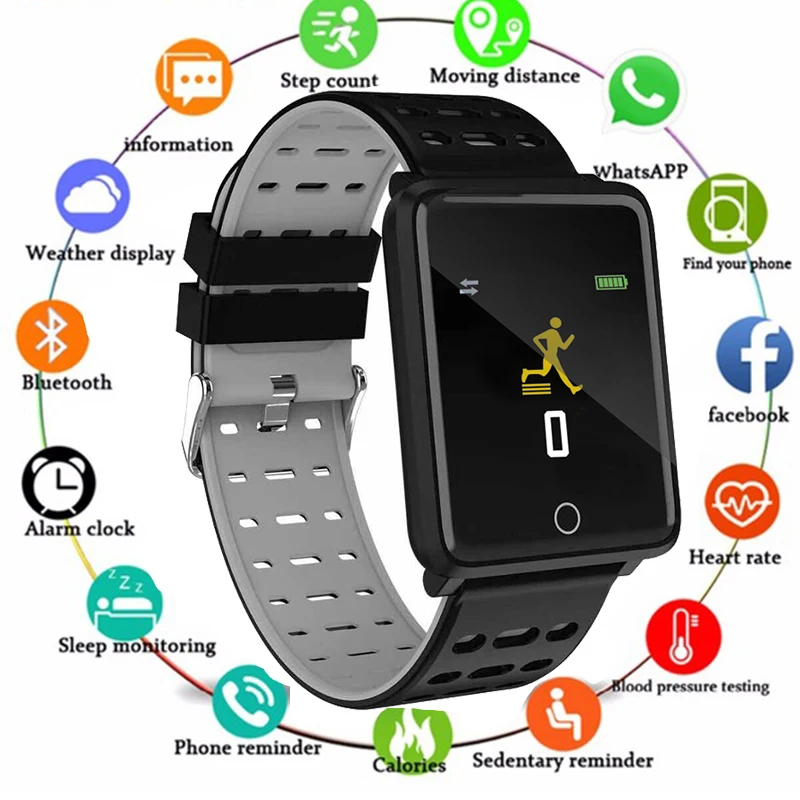

Q8 Smartwatch IP67 Waterproof Wearable Device Bluetooth Pedometer Heart Rate Monitor Color Display Smart Watch For Android/IOS