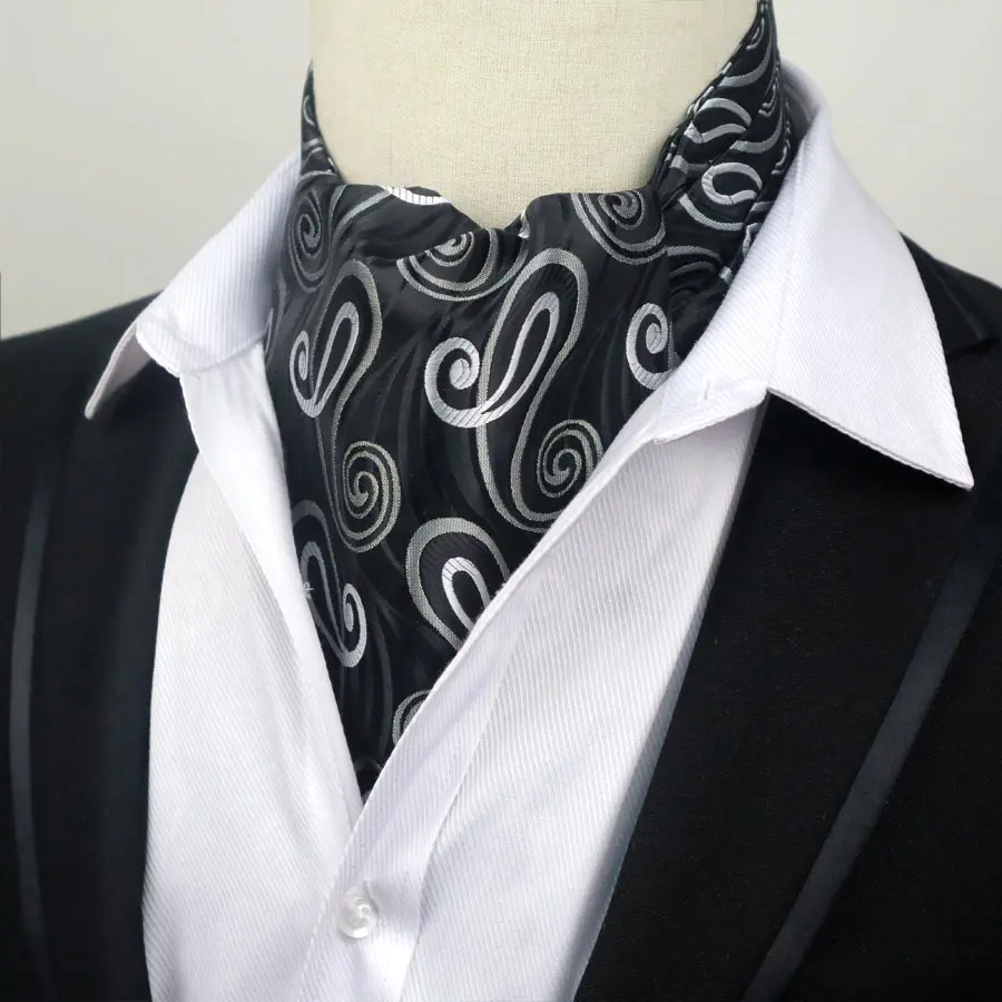 67 Цвета модные Для мужчин в горошек, в полоску, с цветочным принтом Пейсли формальный аскотский шейный платок для юных джентльменов человек самозавязанный полиэстер шелковые галстуки на свадьбу - Цвет: SMT-LJ013-12