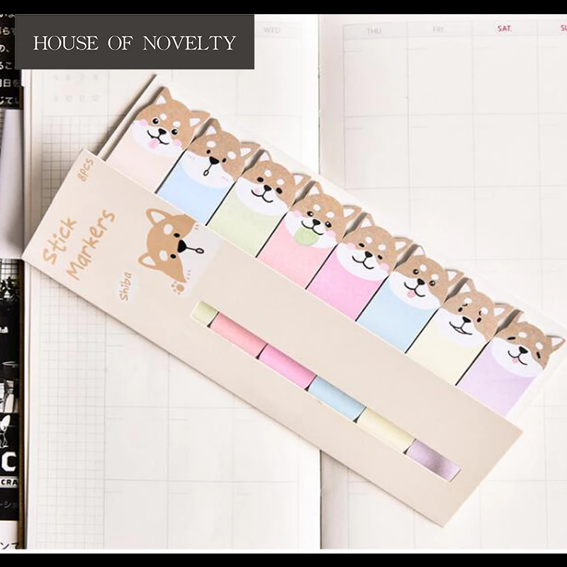 

Creative Shiba Marker Memo Pad N Times Sticky Notes Escolar Papelaria School Supply Bookmark Label