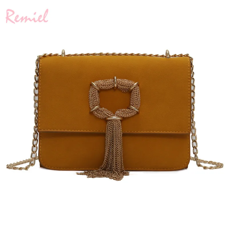 المرأة مصمم حقيبة يد 2018 الرجعية الأزياء جودة ماتي جلد المرأة حقيبة شرابة سلسلة الكتف رسول حقيبة Crossbody أكياس