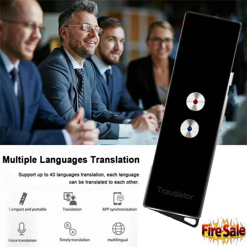 

X9 Smart Voice Translator Portable Two-Way Real Time Multi-Language Translation Compatible with IOS and Android
