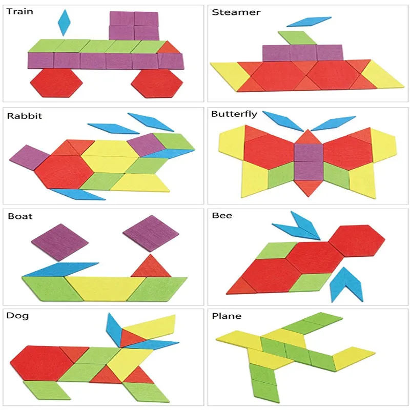 Дети умственного развития Tangram деревянные головоломки головоломка обучения деревянные развивающие игрушки для мальчиков и девочек Jouet Enfant